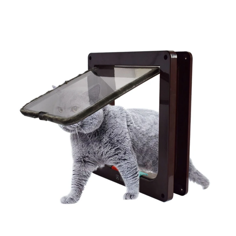 Pet Cat Puppy Dog Gates Door Lockable Safe Flap Door Pet Safety Products Lock Suitable for Any Wall Or Doors