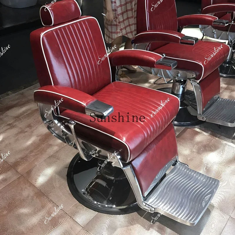High-end oil head men's hair salon hair salon special reclining chair new   TF