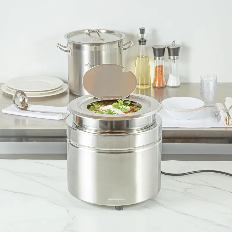 سخان طعام على سطح الطاولة كوارت، 1 سخان حساء كهربائي - إدراج وعاء قابل للفصل، مقبض التحكم في درجة الحرارة، #3