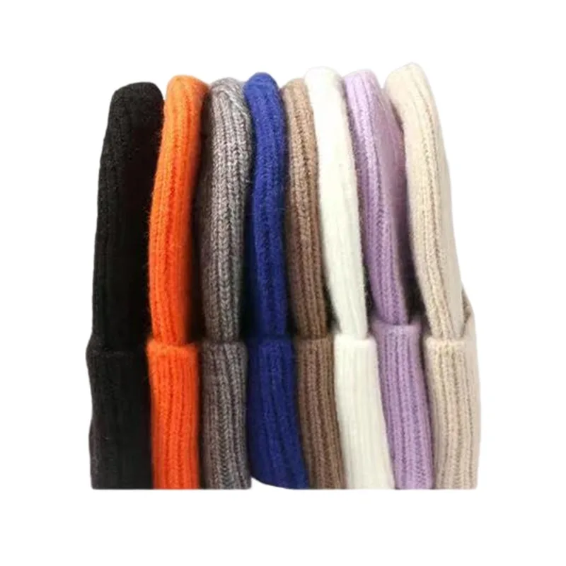 New Women Men Autumn Winter Warm Hat Solid Color Lady Male Stretch Knitted Crochet Hat Cap 4 Colors Motorcycle Equipments