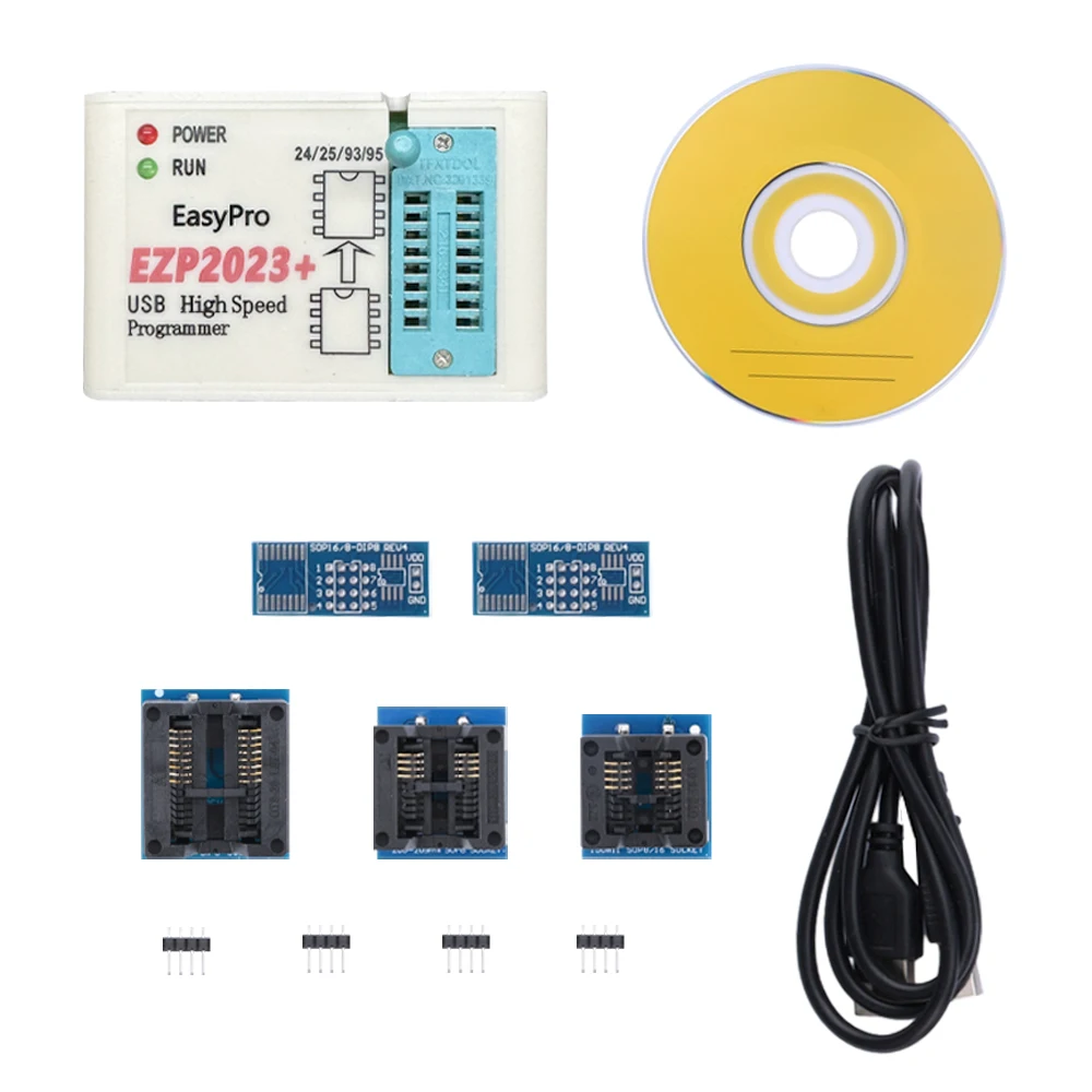 EZP2023 High-Speed USB SPI Programmer+12 Adapters Support 24 25 26 93 95 EEPROM 25 Flash Bios Chip Better Than EZP2019