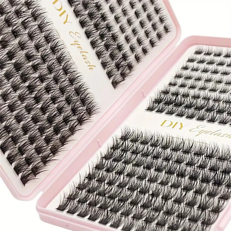 Eyelash Extension Kit - Individual Eyelash Sets, D-Curl, Multiple Lengths, Odorless, Easy to Apply for Home Makeup Books