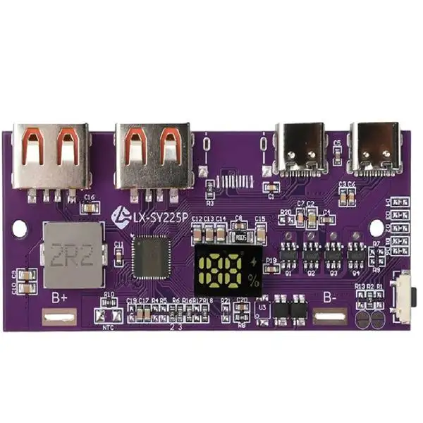 

Discount LED Dual USB Micro-Type/Type-C Mobile Power Bank Lead-Acid Lithium Battery Charger Module Support QC2.0/QC3.0/QC4.0 A