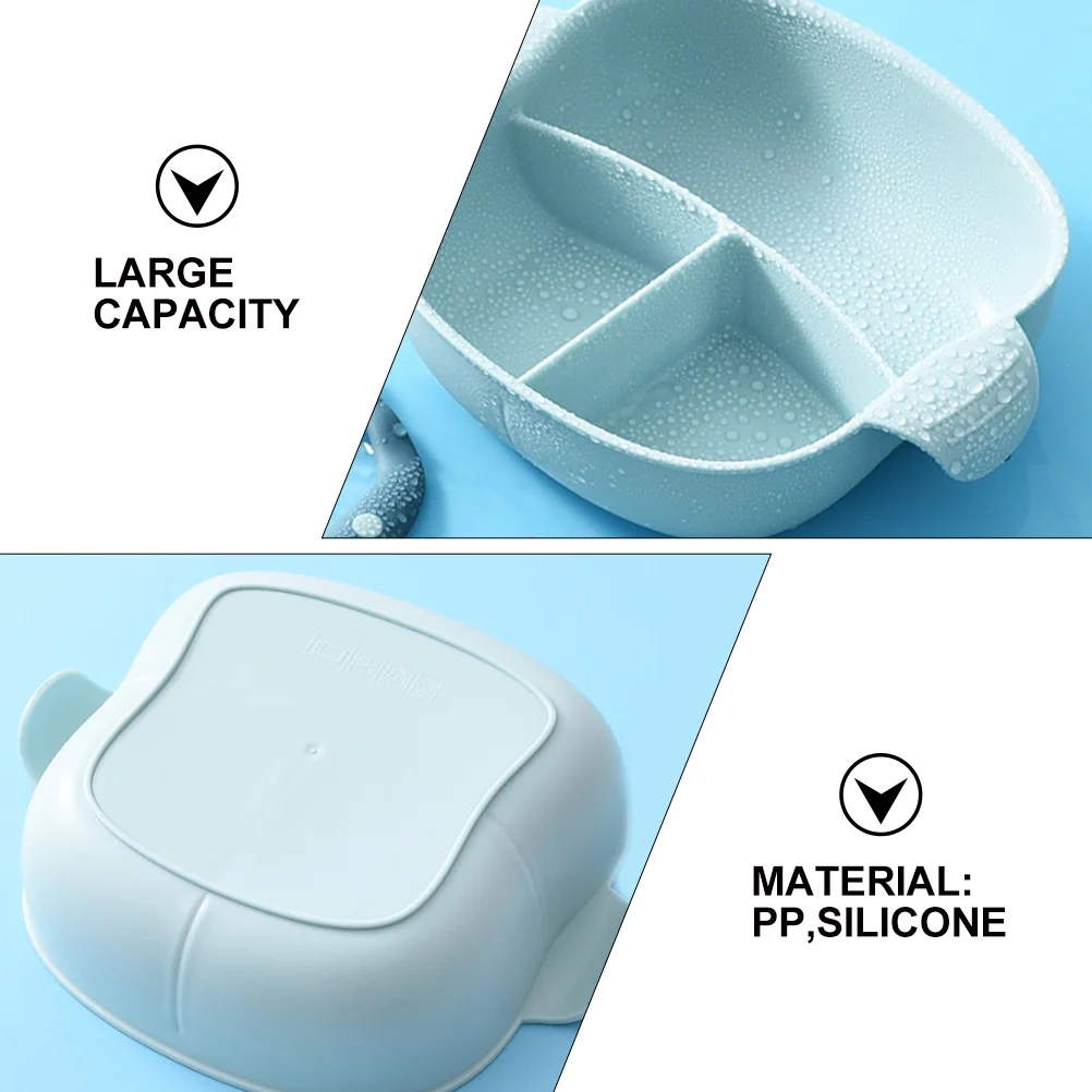

6pcs Kids Suction Tableware Set Large Capacity Baby Bowls Silicone Fork Spoon Microwaveable Suction Bowl For Children