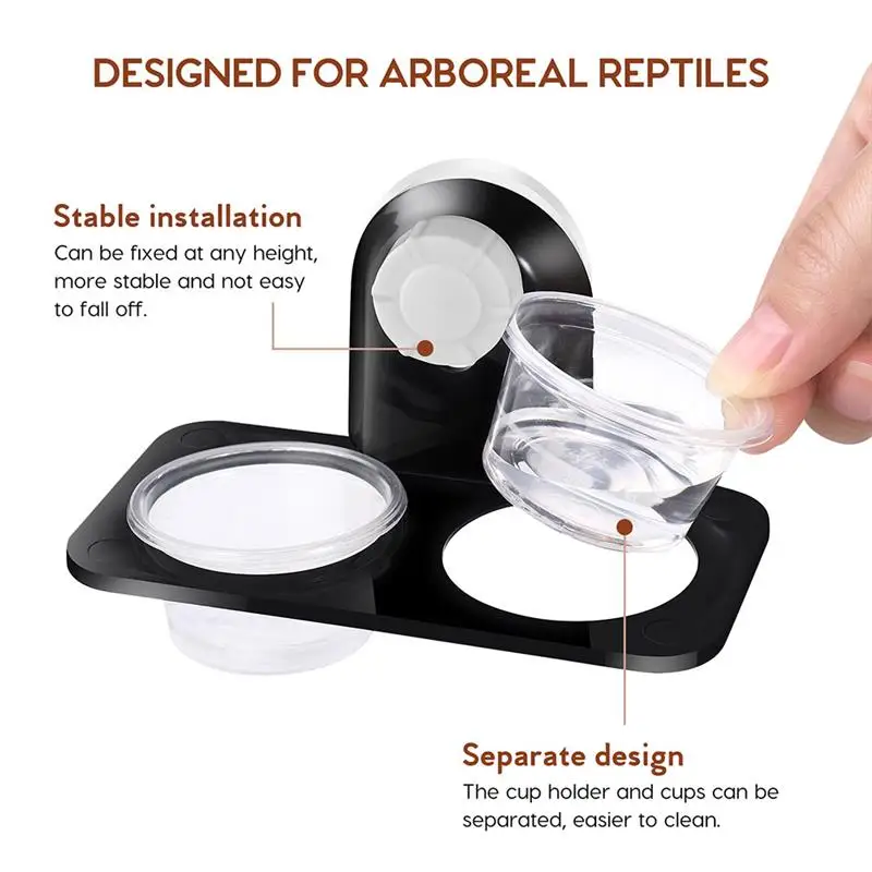 

1 Set of Suction Cup Reptile Feeders Reptile Feeding Bowls Reptile Food Dishes Reptile Tank Feeders Reptile Tank