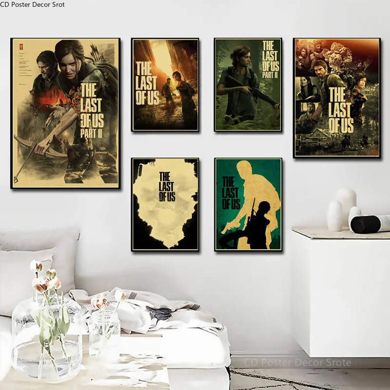 The Last of Us Poster Retro Hot Game Kraft Paper Prints Posters DIY Vintage Home Room Bar Cafe Decor Aesthetic Art Wall Painting