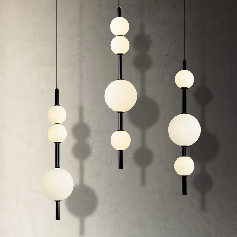 Modern LED pendant light restaurant bar designer chandeliers bedroom bedside lights hotel room decor staircase gourd lamp
