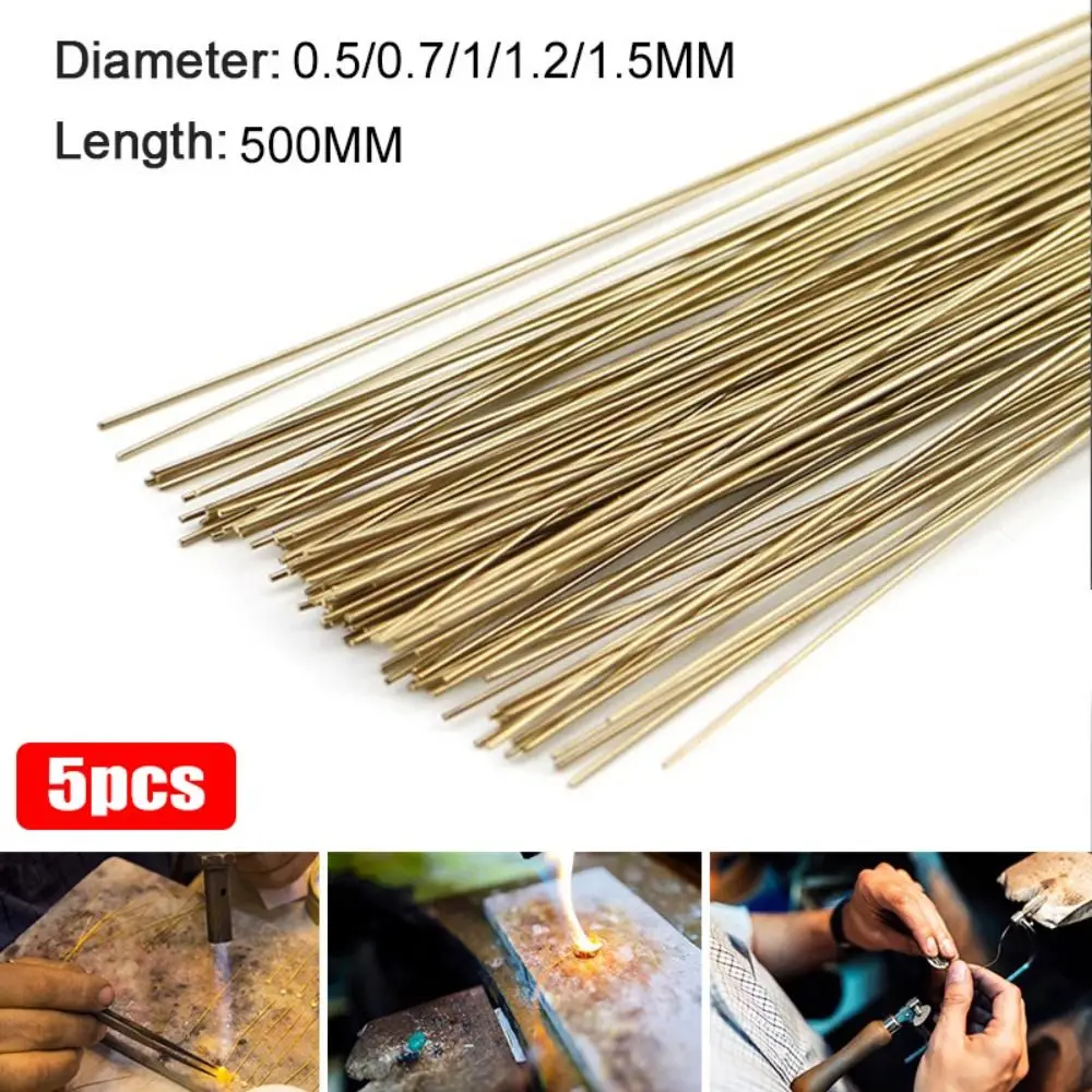 0.5mm 0.7mm 1.0mm 1.2mm 1.5mm Welder Tool Brazing Stick Soldering Wire Easy Solder for Jewelry Making Repair Silver Welding Rod
