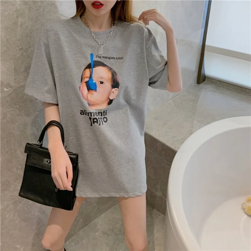 Estate nuovo personaggio dei cartoni animati Kawaii stampato t-shirt Unisex moda Casual sciolto coppia oversize maniche corte top Tees