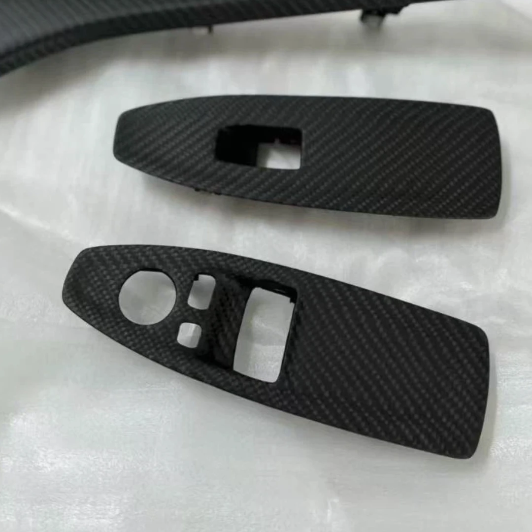 Real Carbon Fiber For BMW 1 2 Series F20 F21 F22 F23 2014-2019 car window lift button frame decorative sticker car accessories