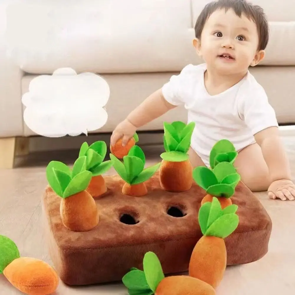 Interaction Toys Pulling Radish Snuffle Mat Child Educational Toys Plush Carrot Toys Pull Up Carrots Pet Dog Chew Toy