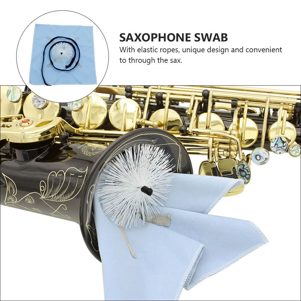 

Saxophone Swab Cleaning Cloth Quick Drying Fiber Material Nylon Wire Brush Elastic Ropes For Alto Sax Clarinet Tube