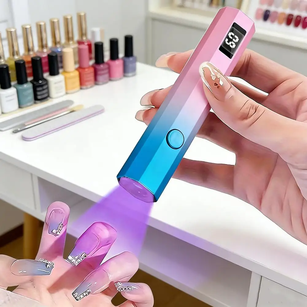 Luz uv portátil para unhas portátil linelight secador de unhas mini lâmpada led para unhas gel recarregável flash cura luz