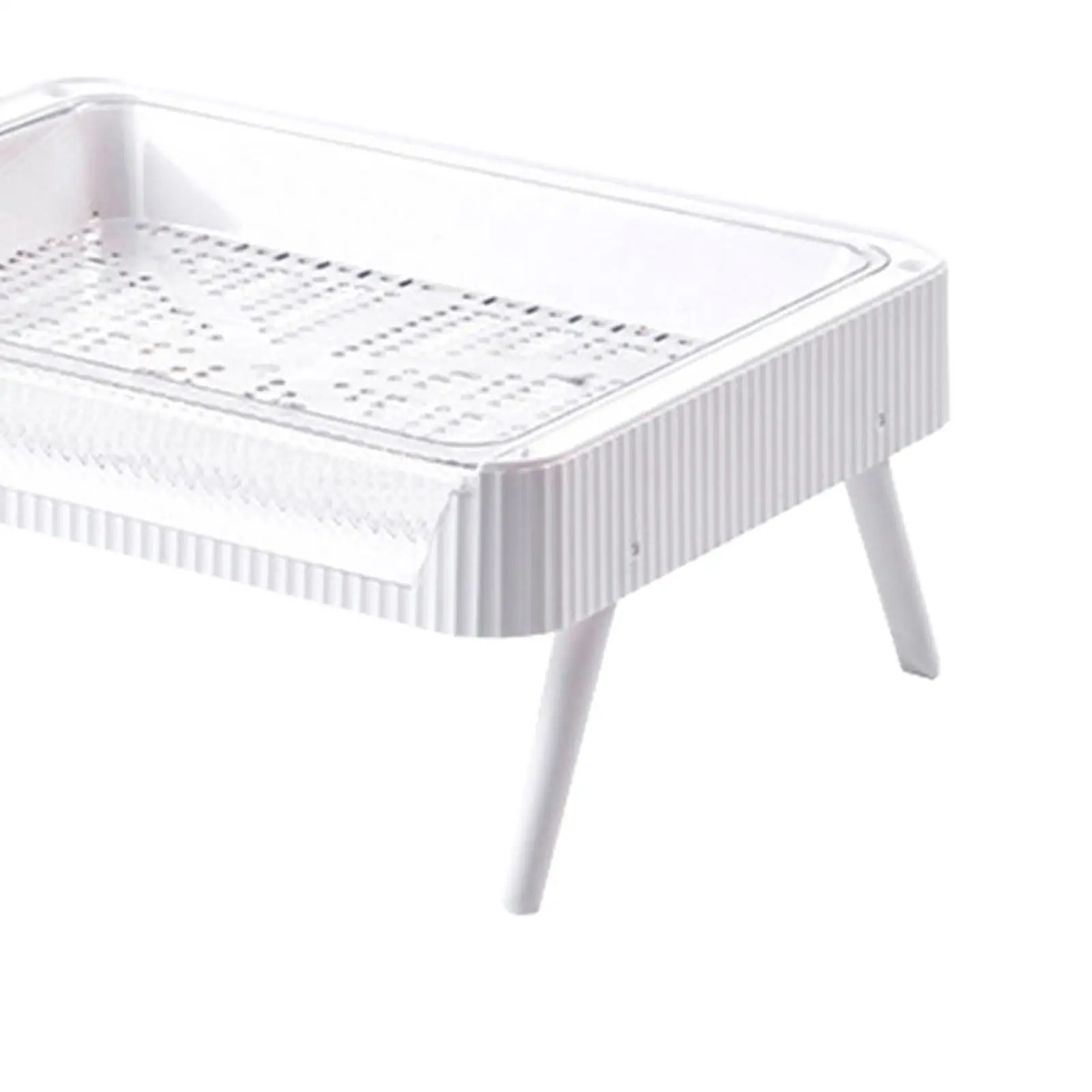 Plastic Countertop Standing Rack Foldable Storage Container Organizer Fruit Plate Tray for Countertop Home Kitchen Fruits Snacks