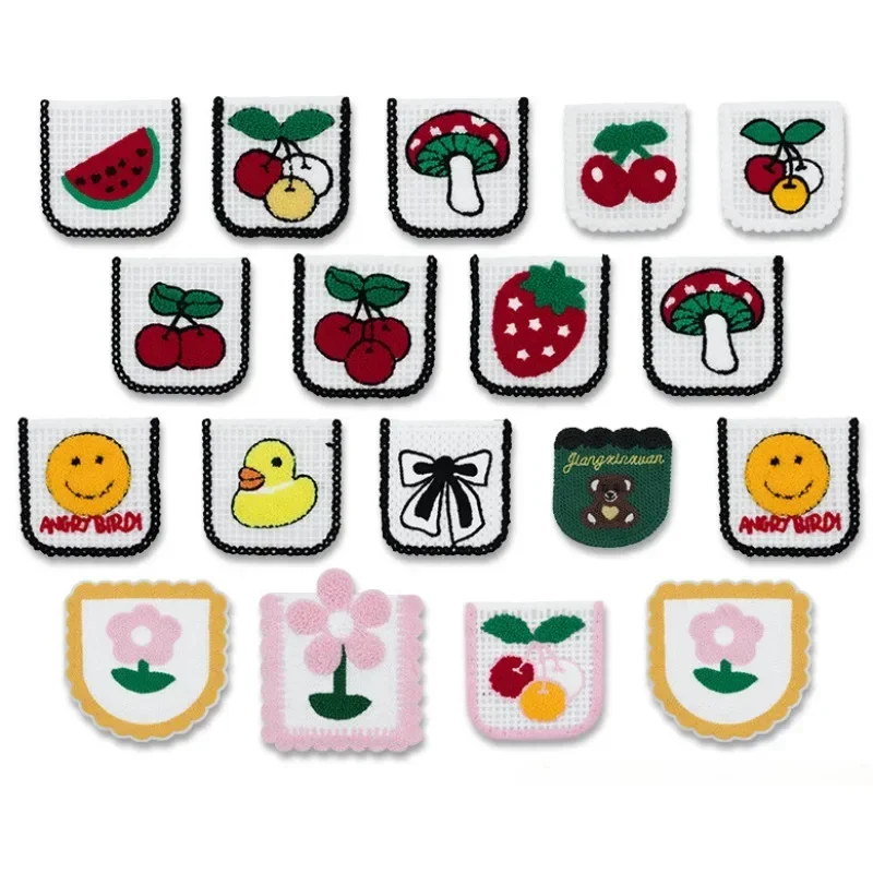 

Pocket Fruit Towel Embroidered Cloth Sticker Clothes Cute Decorative Accessories Chenille Patch Cartoon Patch Sticker