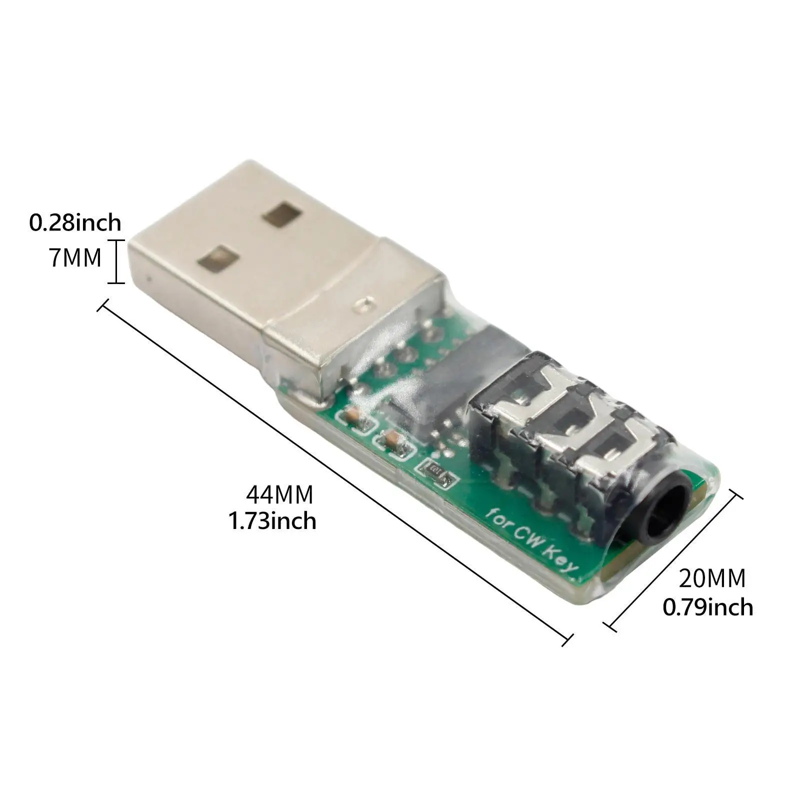 Conector CW er Conector de chave Morse portátil para treinador de código