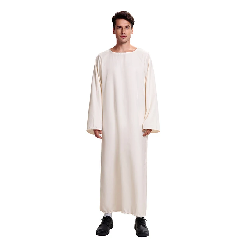 

Retro Arabian Style Dubai Robes Headscarf Set Middle East Missionary Halloween Shepherd Cosplay Costume Stage Performance Outfit