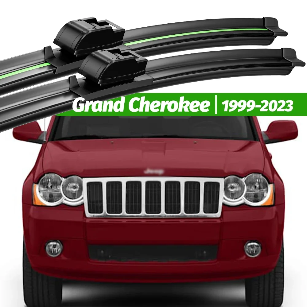 

For Jeep Grand Cherokee WJ WG WH WK WL MK2 MK3 MK4 MK5 1999-2023 2pcs Front Windshield Wiper Blades Accessories Windscreen