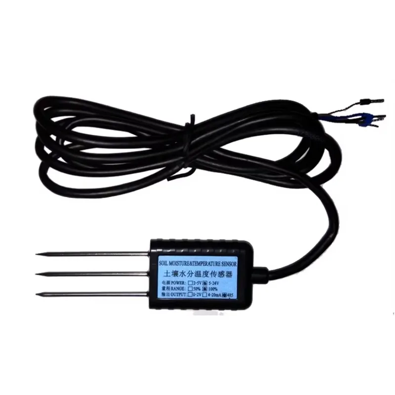 

0-5V 0-2V 4-20mA RS485 SDI12 3.3VDC 5-24VDC FDR Agriculture Testing Probe Soil Temperature Moisture Sensor for Farm Greenhouse