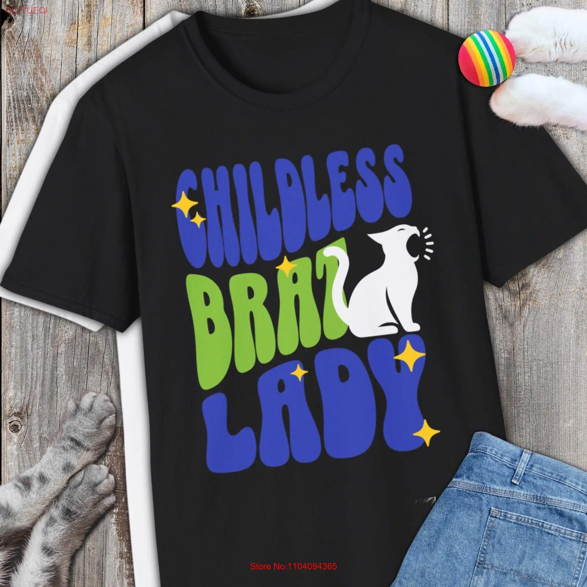 Childless Brat Lady T Shirt Kamala Harris 2024 Cat is Wurz Feminist StatemenT Softstyle KBE long or short sleeves