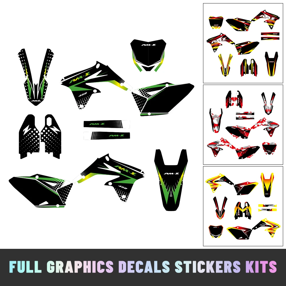 

Fit for SUZUKI RMZ450 2008 - 2018 Motocross Graphics Decals Deco Stickers Kits