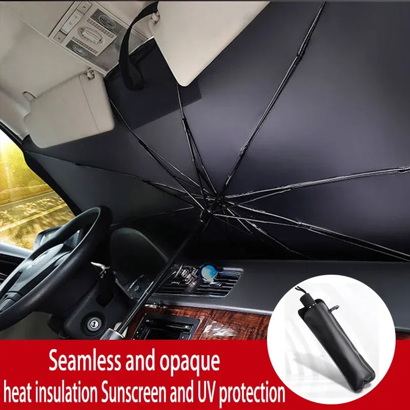 

Car sunshade umbrella Sunshade for the front windshield inside the car Sunscreen and thermal insulation Convenient storage