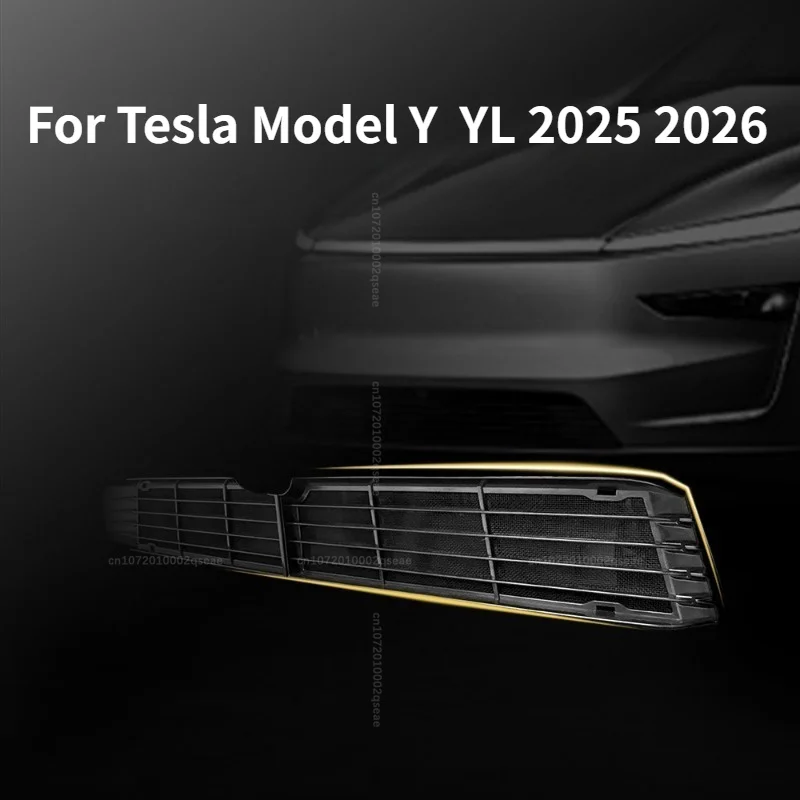 Geteiltes Insektenschutznetz aus ABS für Tesla Model Y Juniper 2025 2026 Model YL Frontgrill-Netzeinsätze – Detail 1
