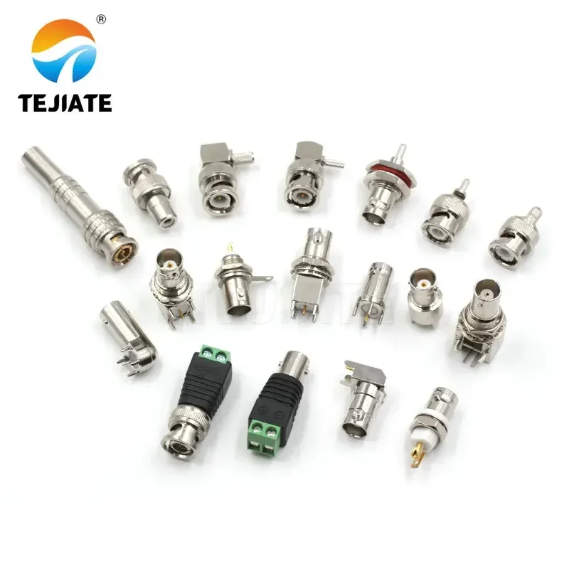 1PCS BNC-K/J Connector Straight Elbow All Copper Socket Female And Male PCB Panel-mount Coaxial BNC-KE BNC-KY BNC-KYWE BNC-JY