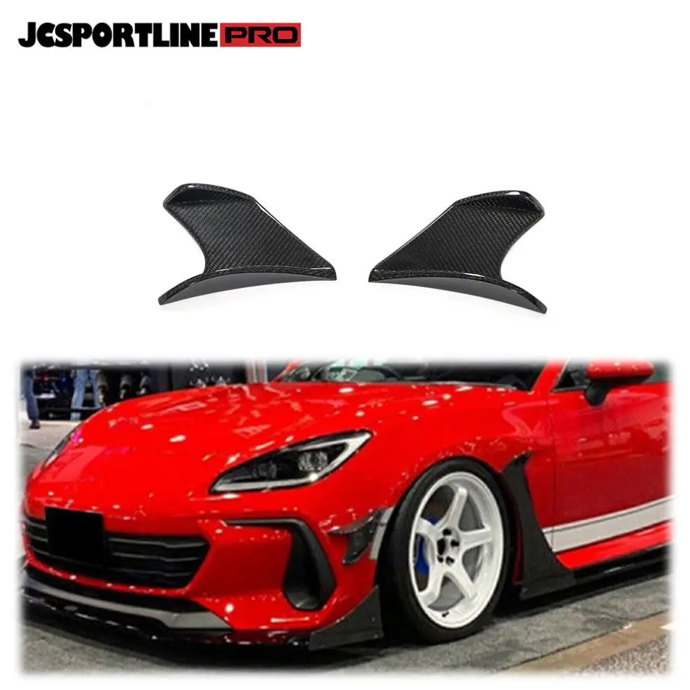 Fits for Subaru BRZ 2022-2023 Real Carbon Fiber Front Splitters Lip Canard Fins Trim