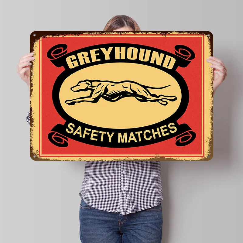 The Greyhound Poster Customized Vintage Metal Signs Wall Art Retro Tin Plaque for Modern Home Decoration Ornaments Wand Deko