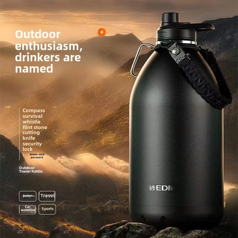 Outdoor Giant Capacity Sports Water Bottle – Durable Insulated Jug for Travel, Hiking, and Work Sites!