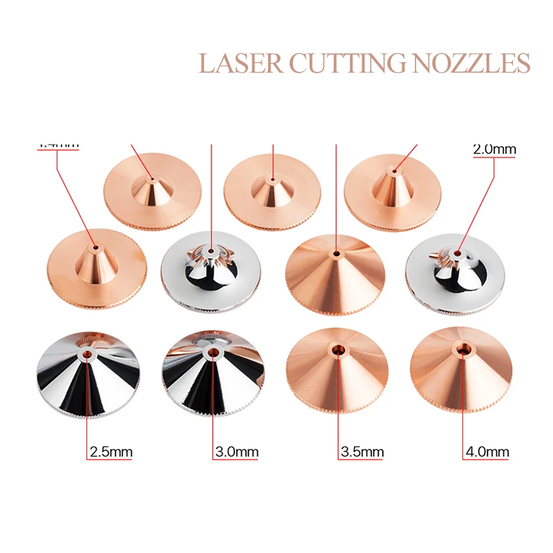 Copper Laser Cutting Nozzle D28 M6 M8 for Precitec Raytools WSX Fiber Laser Accessories