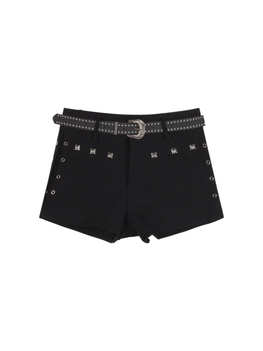 Spicy Mädchen-Jeansshorts mit niedriger Taille und rauen Kanten, neue Slim-Fit-Jeansshorts für Damen im Sommer, schlankmachende und hüftbetonte Hotpants Wh10