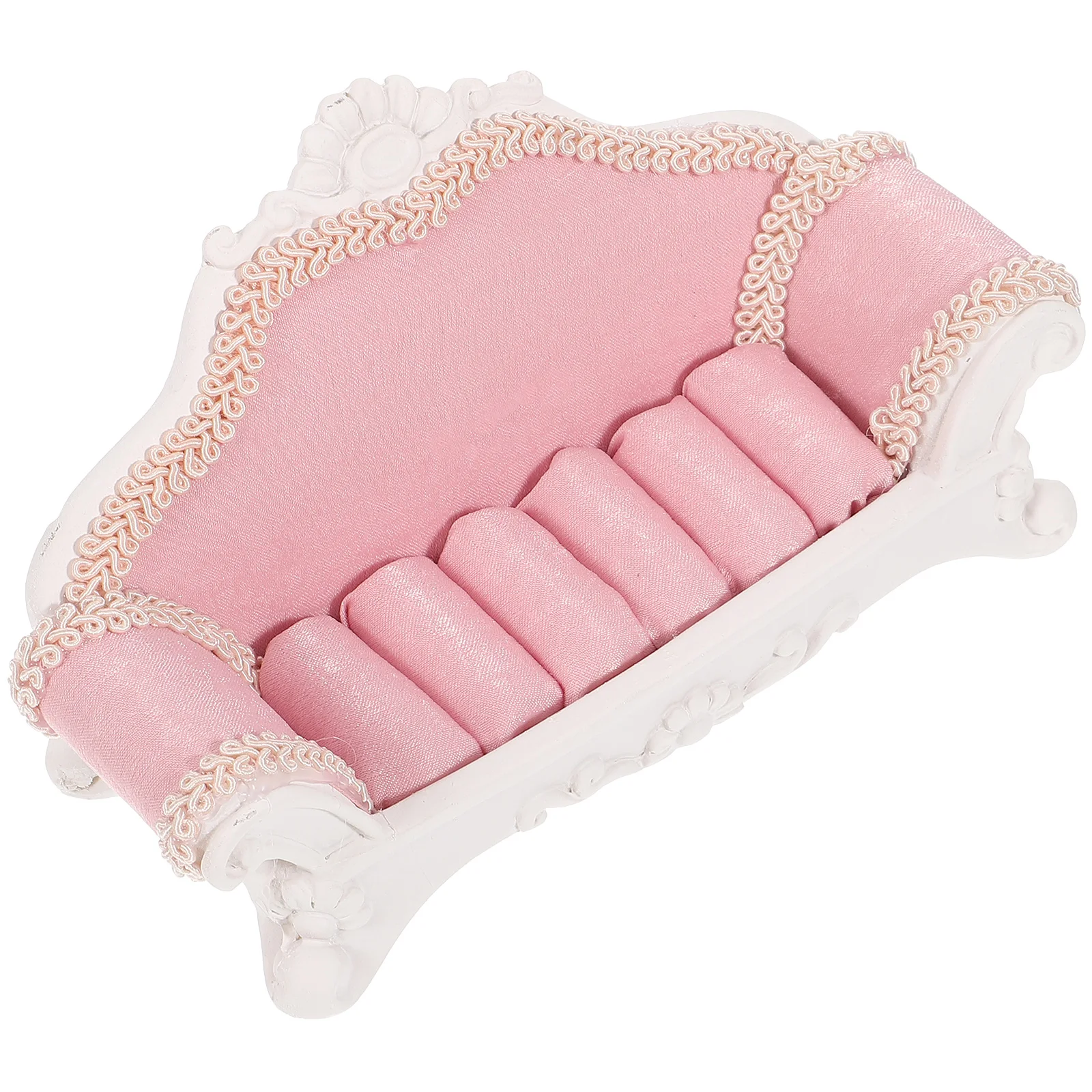 

Jewelry Display Stand Pink Sofa-shaped Holder for Rings Lightweight Women Home Shop Decorative Organizer