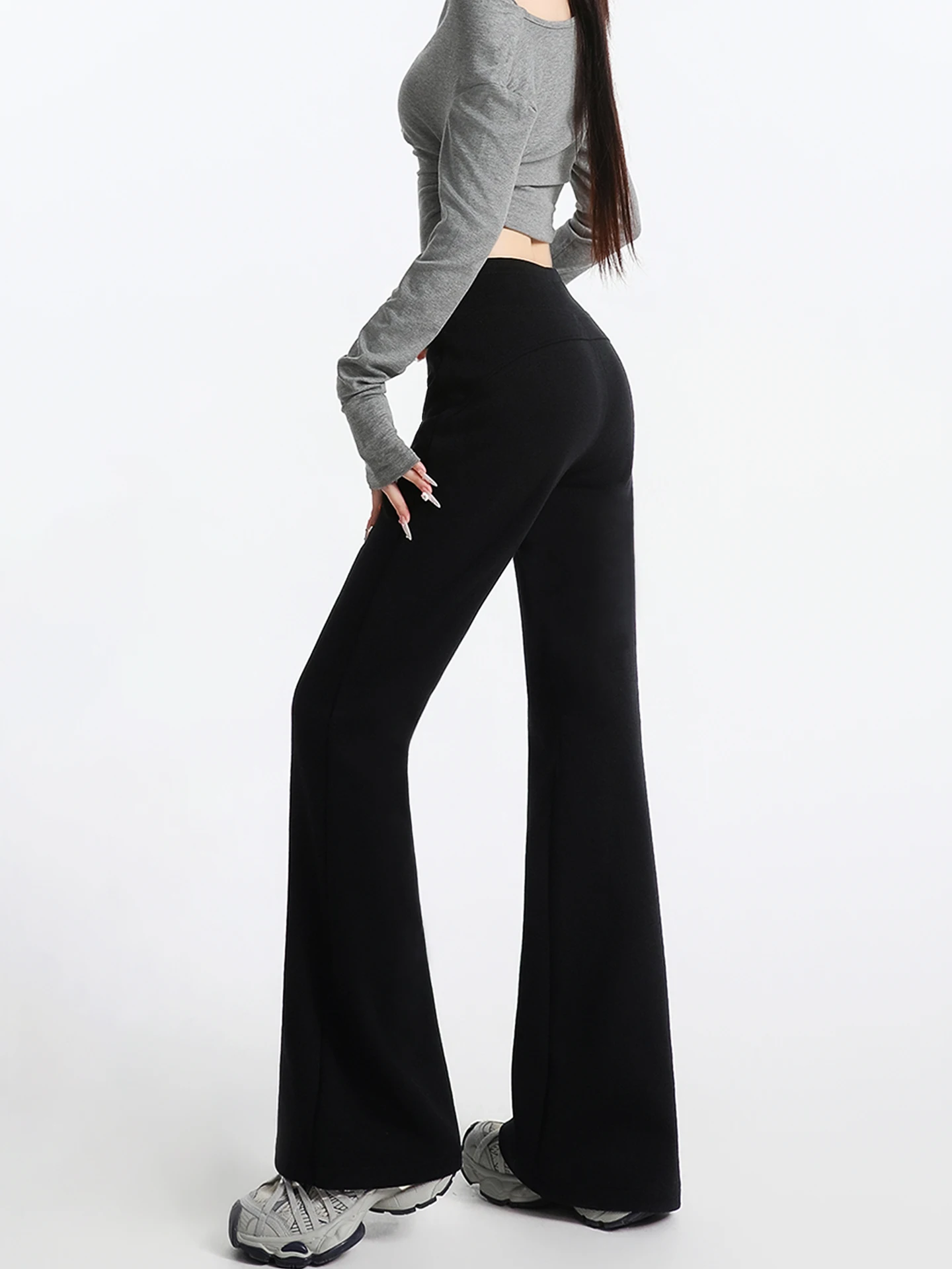 

Женские спортивные брюки Bla с высокой талией, прямые, свободные, широкие, расклешенные, для йоги, весна 2026, новинка