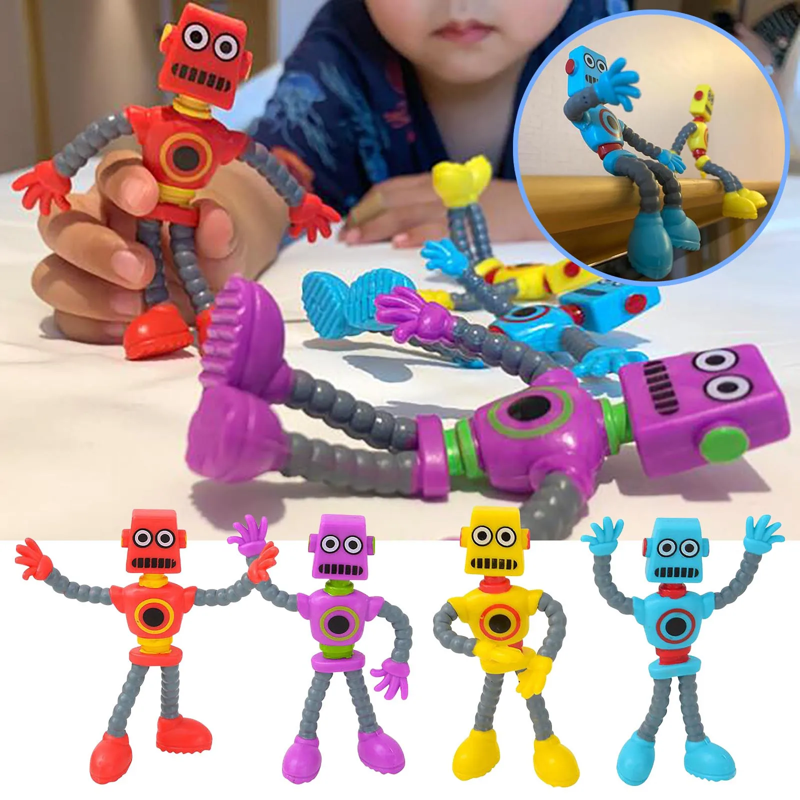 Figets Toys Creative Wire Robot Twisted TDeformed Ever-Changing  Doll Fun Decompression Tricky Children Toy Christma Gift 2022