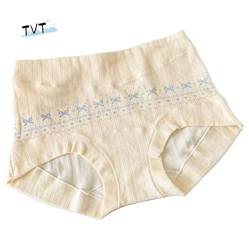 

Intimates Ladies Cotton Panties Mid Waist Cotton Crotch Seamless Underwear Cartoon Puppy Cat Flower Snowflake Pattern