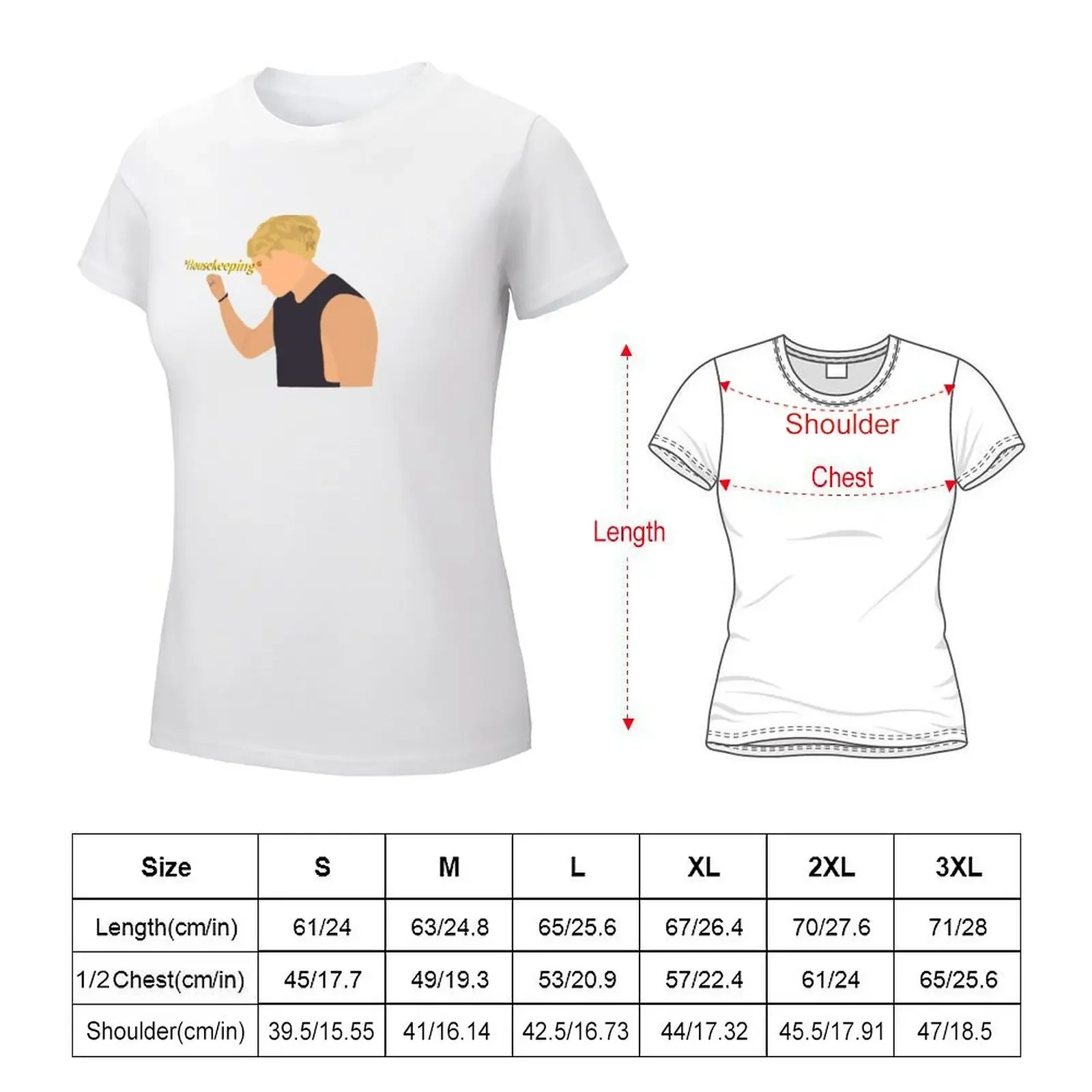 Jj saying housekeeping T-shirt tees lady clothes t shirt for Women