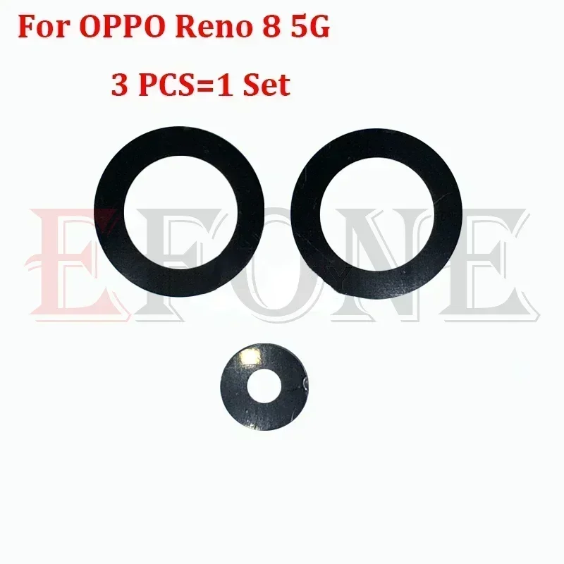 غطاء عدسة الكاميرا الخلفية الخلفية مع ملصق ، لاصق ، أوبو رينو 8 ، 8 برو ، 1-10 مجموعة #2
