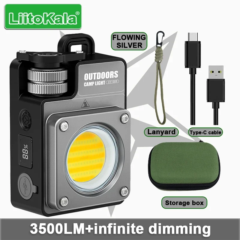 

LiitoKala 3500LM Multifunctional Mini Camping Lantern LED Light for Outdoor, Home Emergency, Car Repair, Work, Camping Lighting