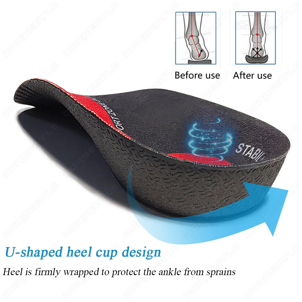 VTHRA Orthotic Shoe Accessorie Insert Insoles Hard Arch Support 3.5cm Half Shoe Insoles For Shoes Sole Fixed Heel Orthopedic Pad