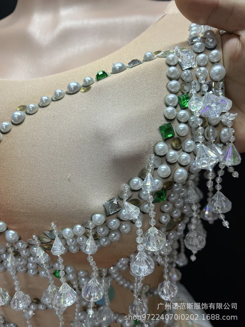 Autumn On The New Sexy Side Split Dance Ballroom Performance Clothes Birthday Party Socialite Live House Wear Vestidos Elegantes