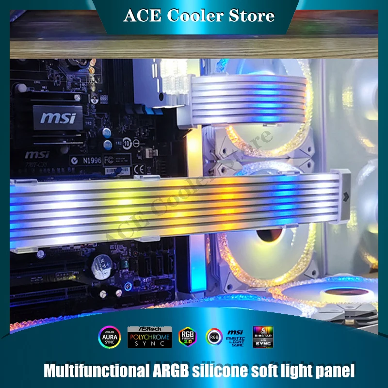 COOLMOON AL300 GPU rozszerzenia kabel 8PIN/24PIN płyta główna Neon linia RGB listwa świetlna LED 3PINx2 + 4PIN pulpit oświetlenie komputera-Strip