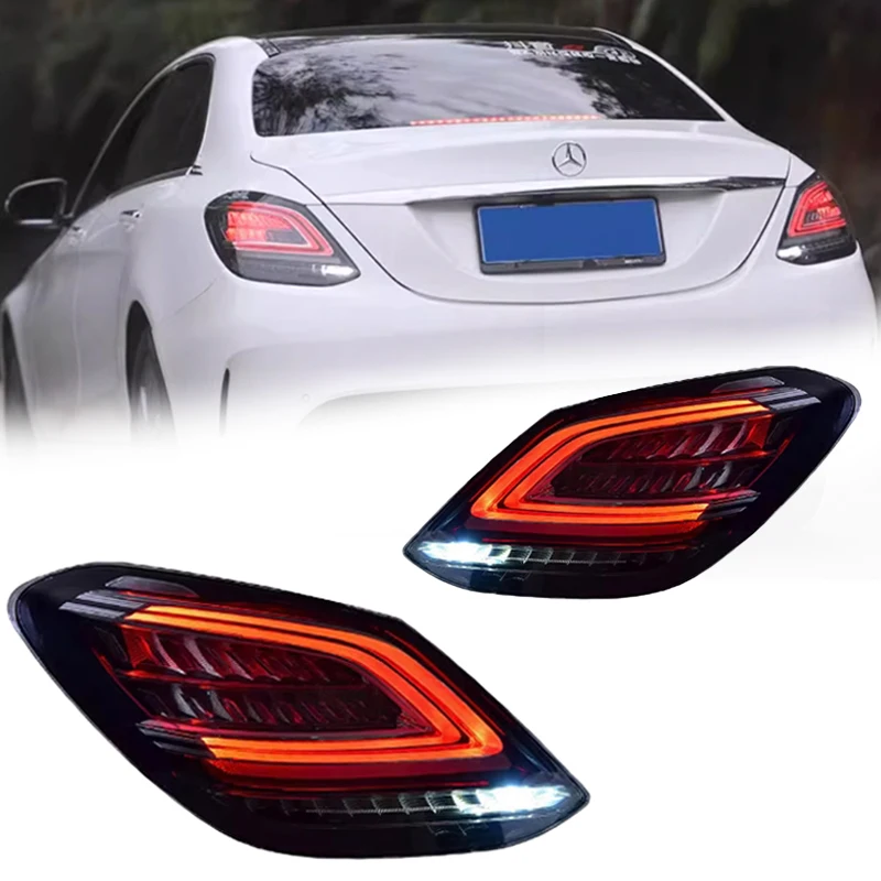 For Mercedes Benz C-Class W205 LED Tail Light C180 C200 C260 C63 2015-2021 Tail Light Assembly DRL Signal Light Car  Accessories