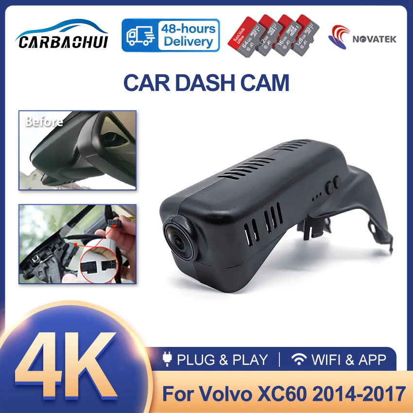 High quality HD 4K 2160P Easy to install Car DVR WIFI Video Recorder Dash Cam Camera For Volvo XC60 2012 2013 -2016 2017 2018