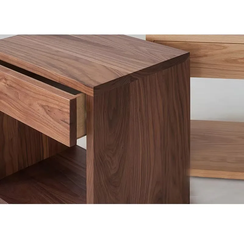 Faddish  Wooden Nightstand Custom Size Nightstand With Groove