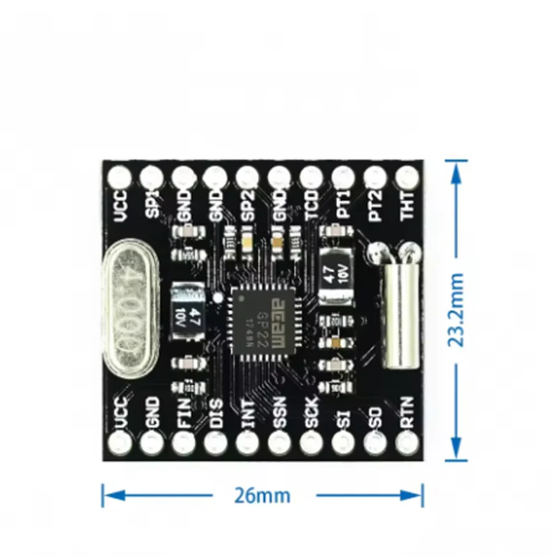 Breakout TDC-GP22 Universal 2-Channel Time to Digital Converters Sensor Board Ultrasonic Flow Converter Module