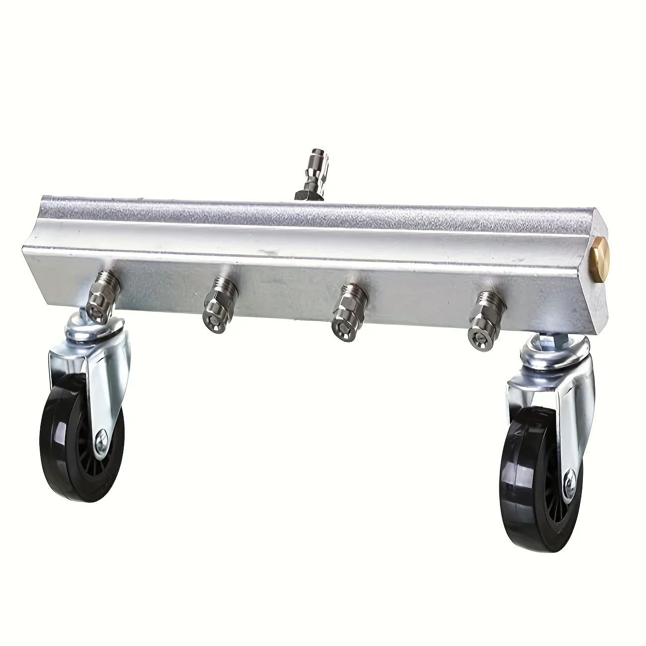 

Насадка для мойки автомобиля высокого давления 4000 фунтов на квадратный дюйм — очиститель ходовой части из нержавеющей стали с колесами, быстроразъемным разъемом 1/4 дюйма и 4 насадками P