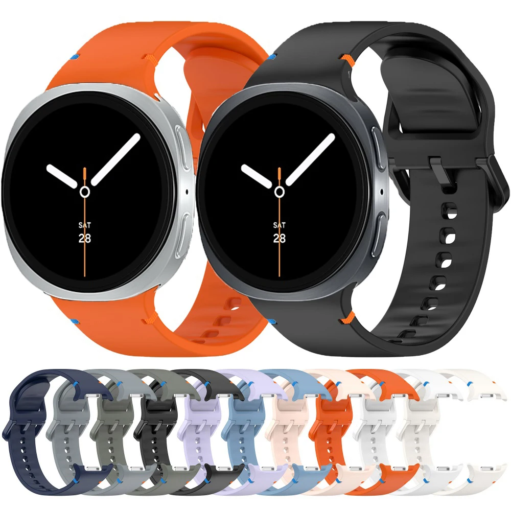 Sportarmband für Samsung Galaxy Watch 8 44 mm 40 mm, Silikonarmband, Ersatzarmband für Samsung Watch 8 Classic 46 mm