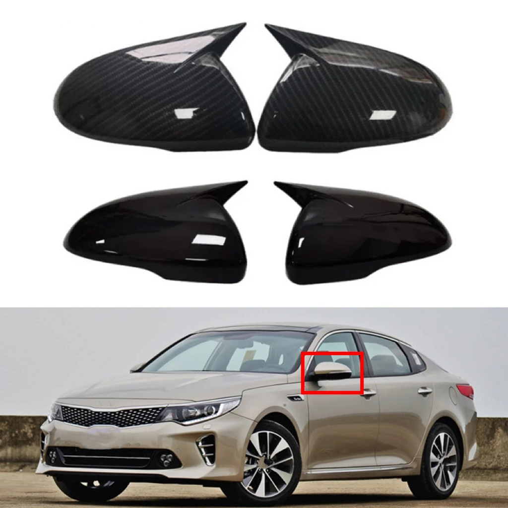 

Fit For Kia Optima K5 2016-2020 Car Sticker Rearview Side Mirror Cover Wing Cap Door Rear View Case Trim Carbon Fiber Look